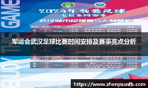 军运会武汉足球比赛时间安排及赛事亮点分析